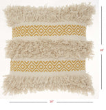 Mustard Diamond Patterned Throw Pillow - Homeroots - Flyclothing LLC