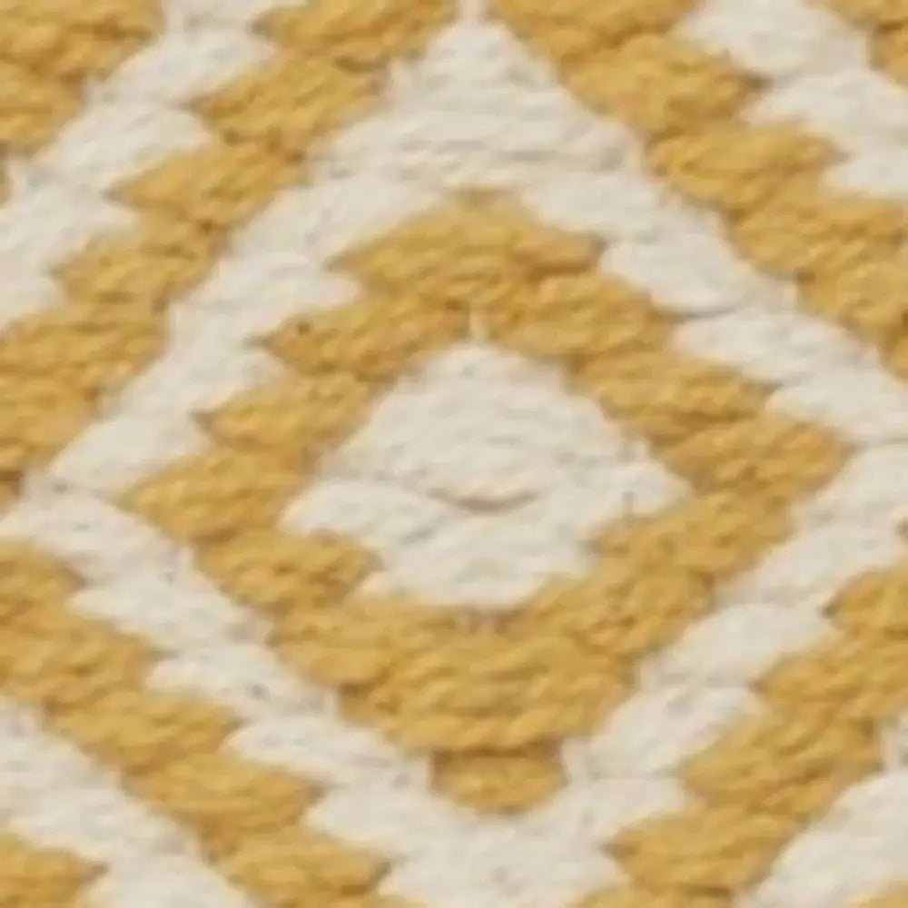 Mustard Diamond Patterned Throw Pillow - Homeroots - Flyclothing LLC