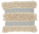 Blue Diamond Patterned Throw Pillow - Homeroots