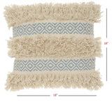 Blue Diamond Patterned Throw Pillow - Homeroots - Flyclothing LLC