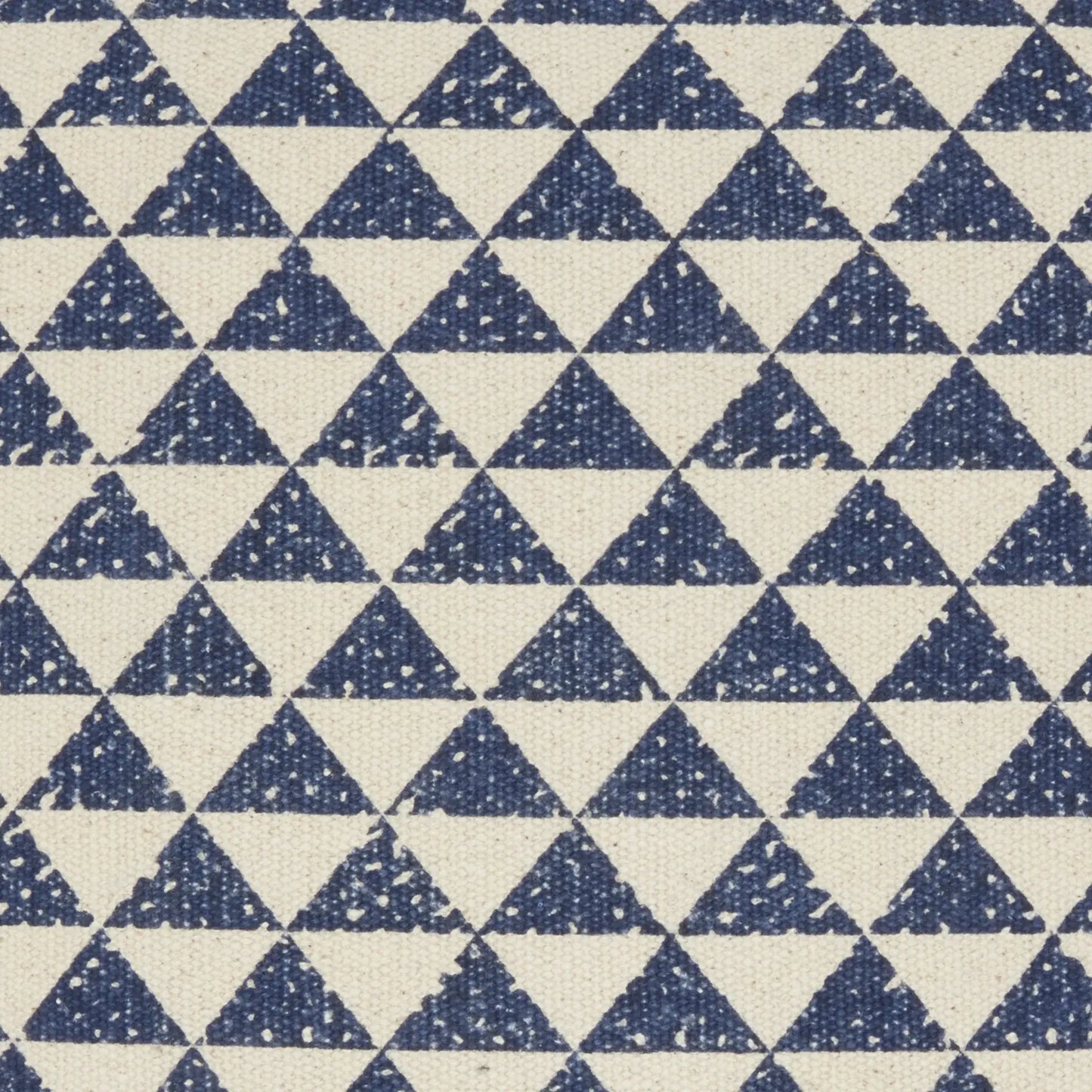Indigo And Ivory Triangle Design Throw Pillow - Homeroots - Flyclothing LLC