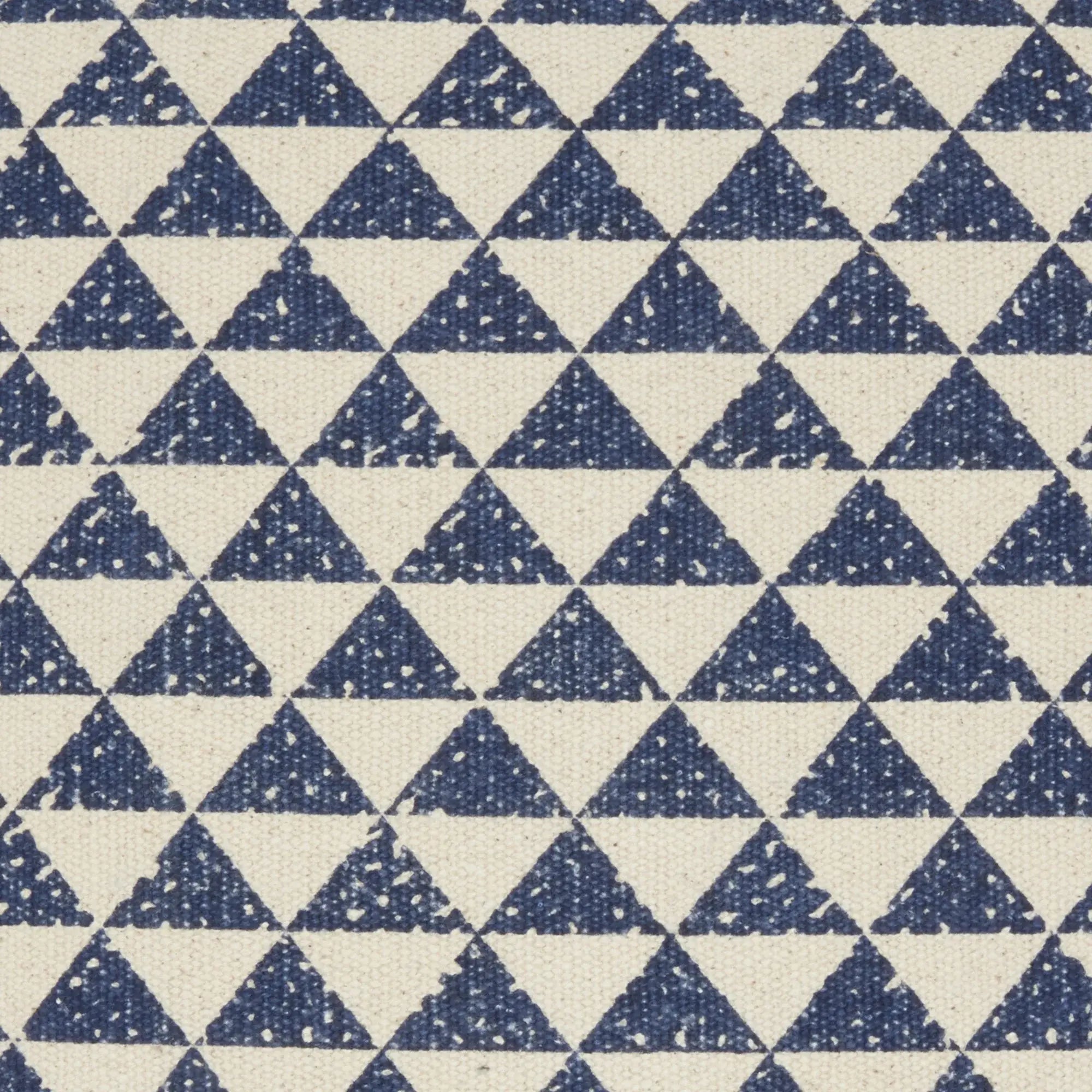 Indigo And Ivory Triangle Design Throw Pillow - Homeroots - Flyclothing LLC