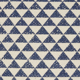 Indigo And Ivory Triangle Design Throw Pillow - Homeroots