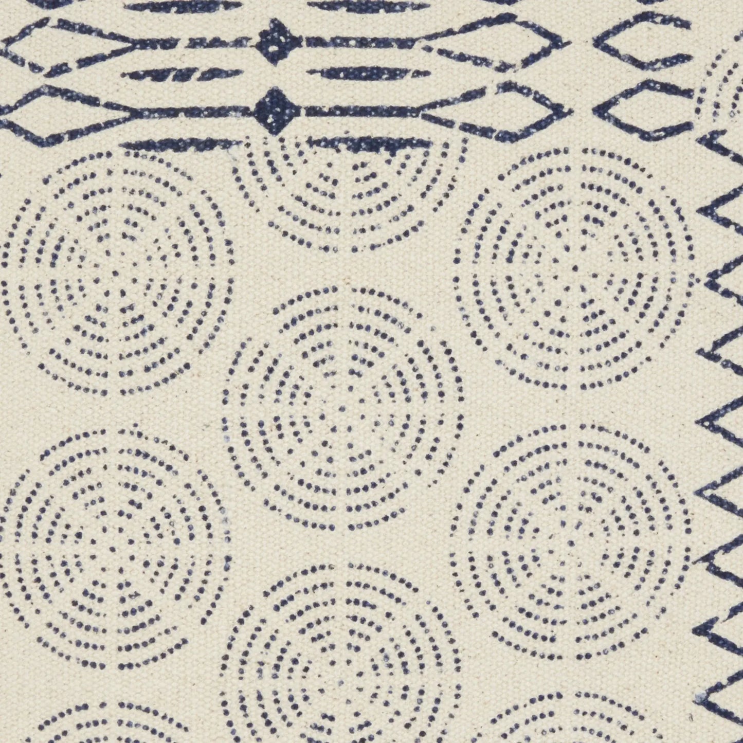 Indigo And Ivory Geometric Throw Pillow - Homeroots - Flyclothing LLC
