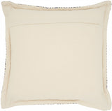 Indigo And Ivory Floral Waves Throw Pillow - Homeroots
