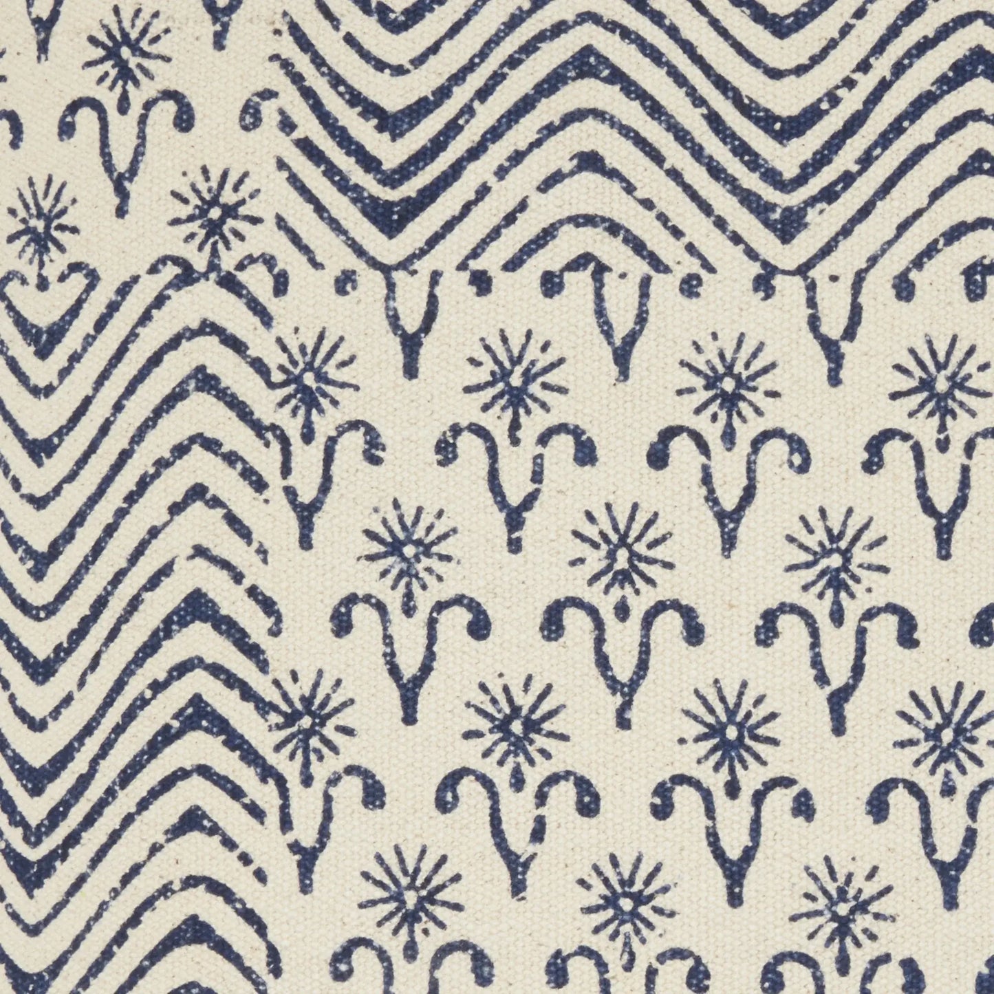 Indigo And Ivory Floral Waves Throw Pillow - Homeroots - Flyclothing LLC