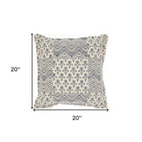 Indigo And Ivory Floral Waves Throw Pillow - Homeroots - Flyclothing LLC