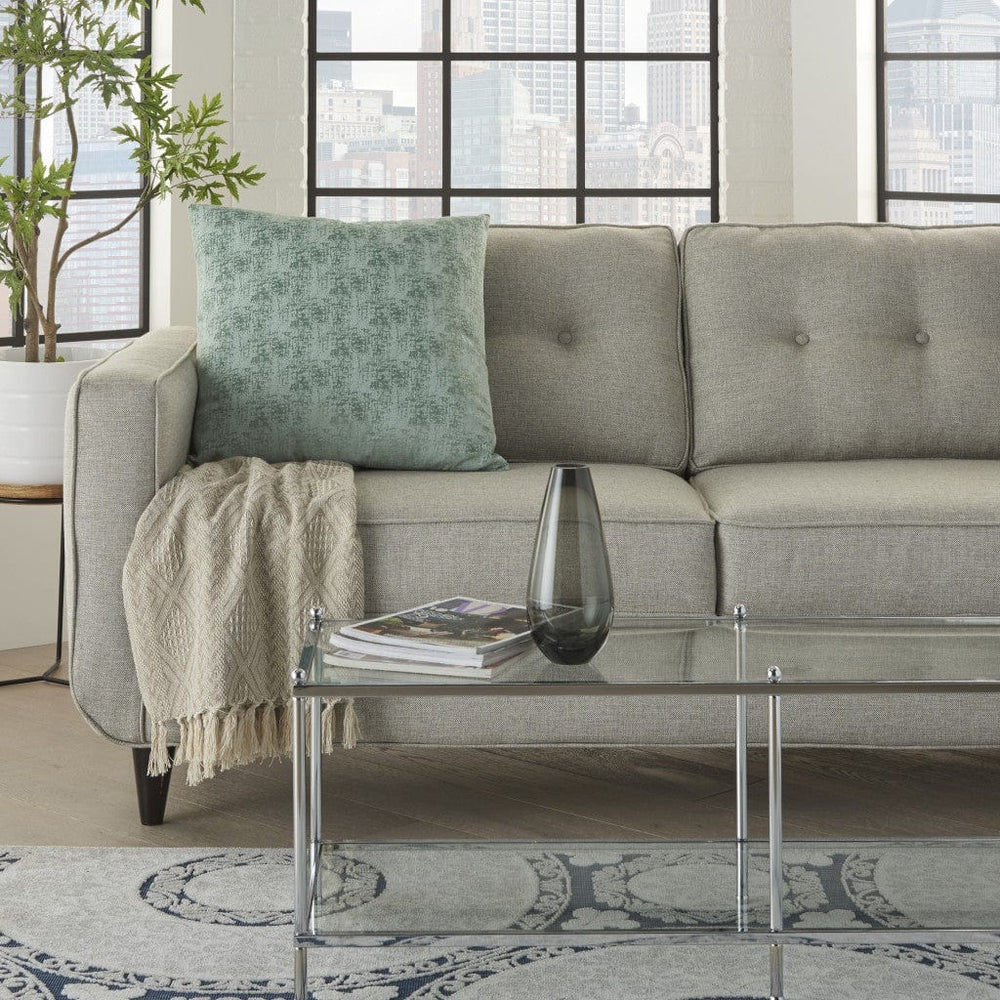 22" Green Abstract Throw Pillow - Homeroots - Flyclothing LLC