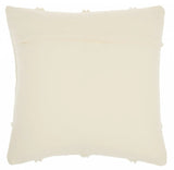 Ivory Textured Lattice Throw Pillow - Homeroots