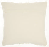 18" Ivory Textured Diamonds Throw Pillow - Homeroots