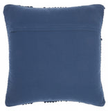 18" Navy Blue Textured Diamonds Throw Pillow - Homeroots