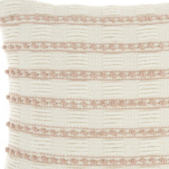 18" Blush Cotton Blend Throw Pillow - Homeroots