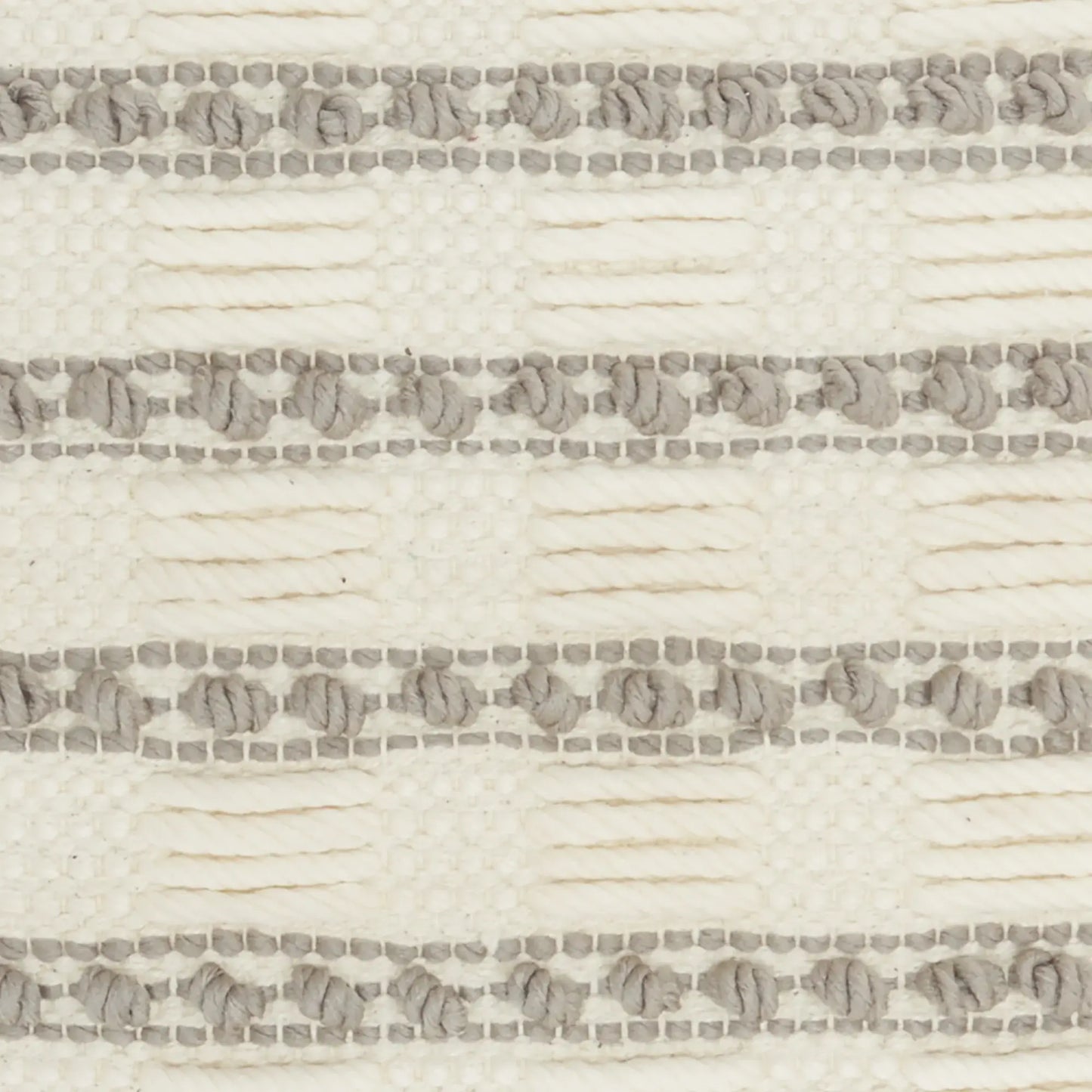 Light Gray And Ivory Textured Stripes Throw Pillow - Homeroots - Flyclothing LLC