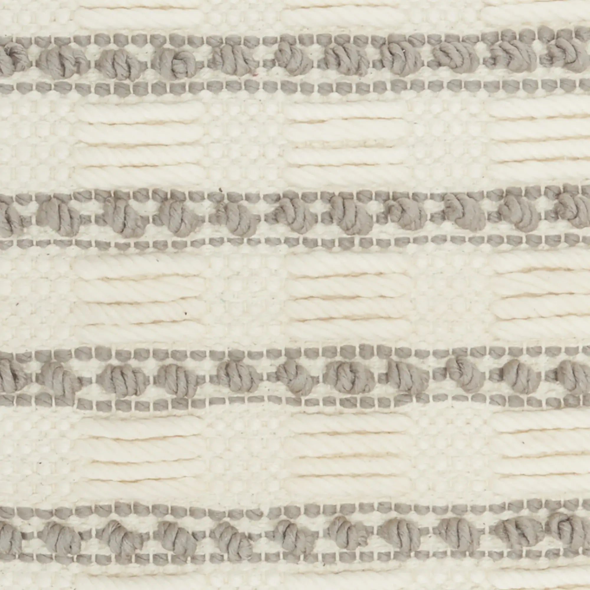 Light Gray And Ivory Textured Stripes Throw Pillow - Homeroots - Flyclothing LLC