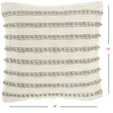 Light Gray And Ivory Textured Stripes Throw Pillow - Homeroots - Flyclothing LLC