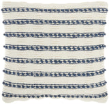 18" Navy Cotton Blend Throw Pillow - Homeroots - Flyclothing LLC