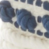 18" Navy Cotton Blend Throw Pillow - Homeroots