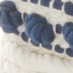 18" Navy Cotton Blend Throw Pillow - Homeroots