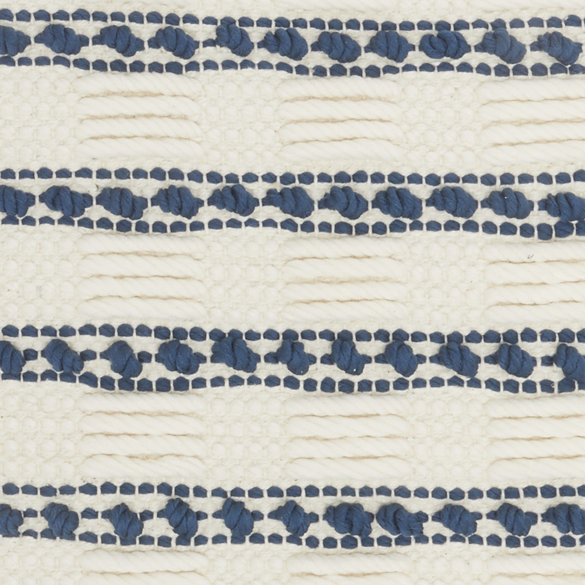 18" Navy Cotton Blend Throw Pillow - Homeroots