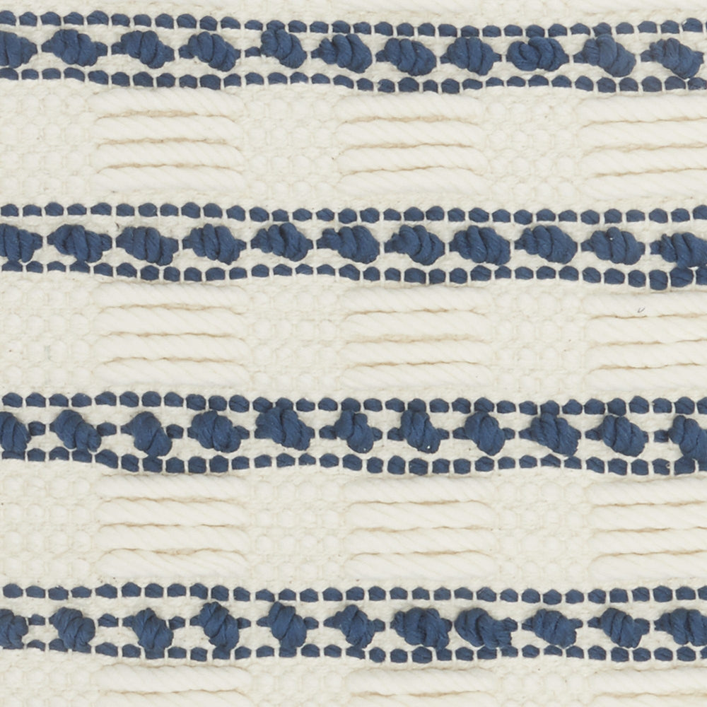 18" Navy Cotton Blend Throw Pillow - Homeroots - Flyclothing LLC