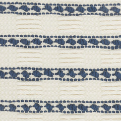 18" Navy Cotton Blend Throw Pillow - Homeroots