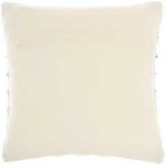 18" Pale Blue And Ivory Textured Stripes Throw Pillow - Homeroots