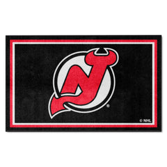 New Jersey Devils 4ft. x 6ft. Plush Area Rug - New Jersey Devils