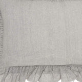 16" X 24" Gray Pillow With Ruffled Edges - Homeroots - Flyclothing LLC