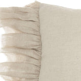 Wide Tasseled Marble Maroon Lumbar Pillow - Homeroots