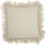 Wide Tasseled Marble Steel Blue Throw Pillow - Homeroots