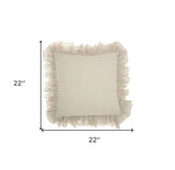Wide Tasseled Marble Steel Blue Throw Pillow - Homeroots