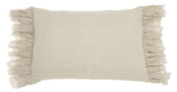 Wide Tasseled Marble Yellow Lumbar Pillow - Homeroots - Flyclothing LLC