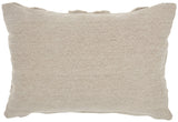 Whimsical Heart Detail Gray Lumbar Pillow - Homeroots