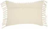 14" X 20" White Cotton Throw Pillow - Homeroots - Flyclothing LLC