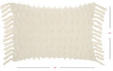 14" X 20" White Cotton Throw Pillow - Homeroots - Flyclothing LLC