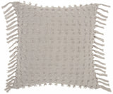 Tassel Detailed Gray Throw Pillow - Homeroots - Flyclothing LLC