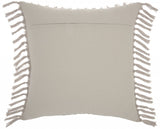 Tassel Detailed Gray Throw Pillow - Homeroots