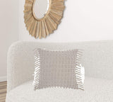 Tassel Detailed Gray Throw Pillow - Homeroots - Flyclothing LLC