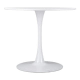 35" Steel Pedestal Base Dining Table - Homeroots