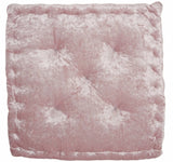 24" X 4" Rose Polyester Solid Color Floor Cushion - Homeroots