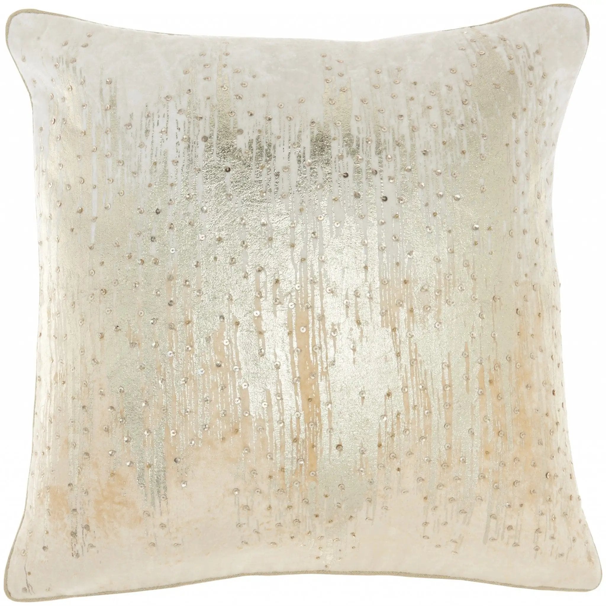 18" Cream Velvet Throw Pillow - Homeroots - Flyclothing LLC