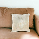 18" Cream Velvet Throw Pillow - Homeroots