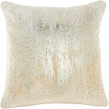 18" Cream Velvet Throw Pillow - Homeroots
