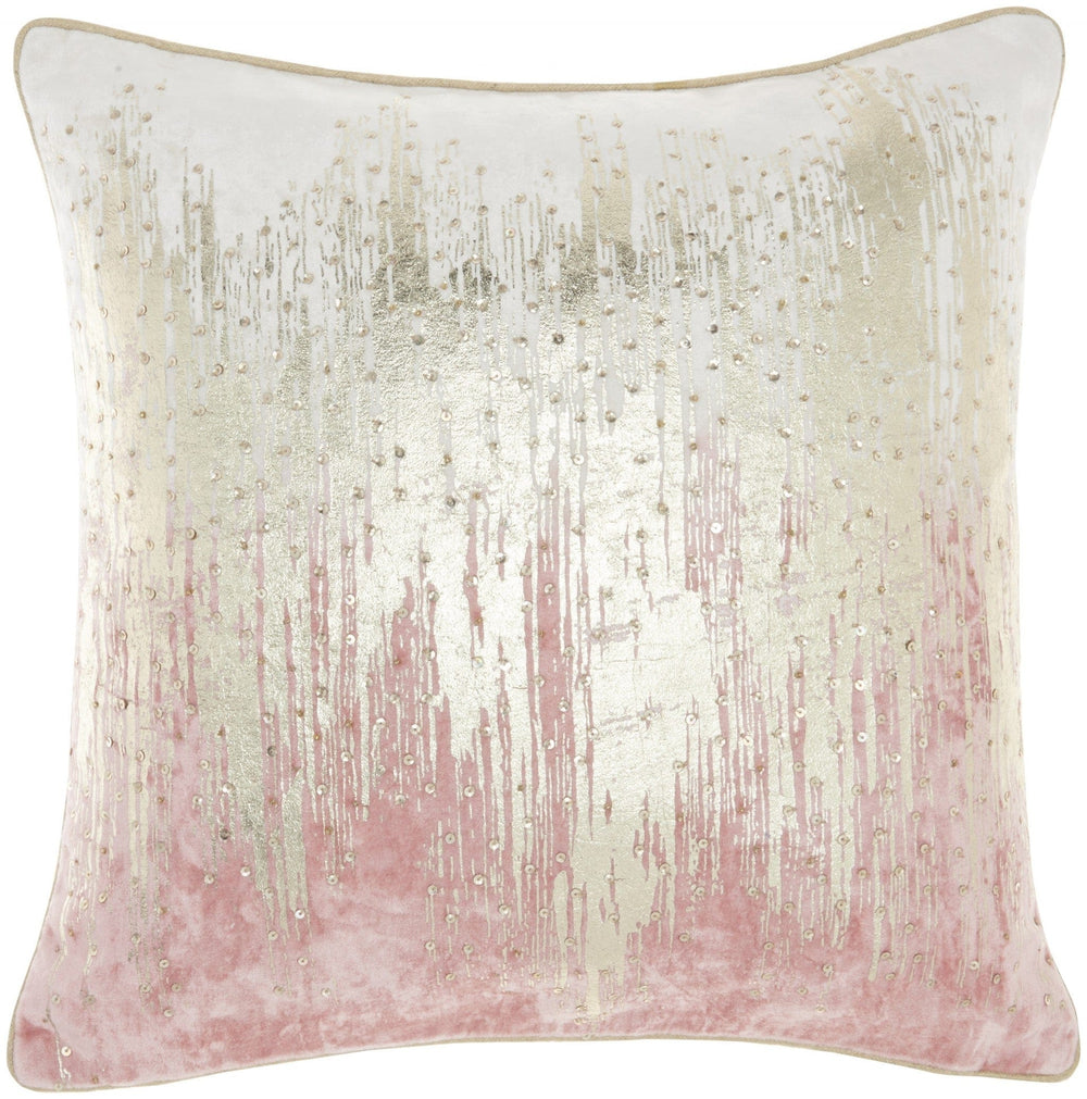 18" Pink Velvet Throw Pillow - Homeroots