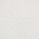 16" White Round Velvet Throw Pillow - Homeroots - Flyclothing LLC