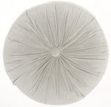 16" X 16" Light Gray Round Velvet Throw Pillow - Homeroots - Flyclothing LLC