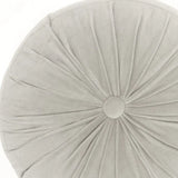 16" X 16" Light Gray Round Velvet Throw Pillow - Homeroots - Flyclothing LLC