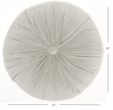 16" X 16" Light Gray Round Velvet Throw Pillow - Homeroots - Flyclothing LLC