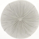 16" X 16" Light Gray Round Velvet Throw Pillow - Homeroots - Flyclothing LLC