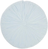 16" Periwinkle Tufted Round Throw Pillow - Homeroots